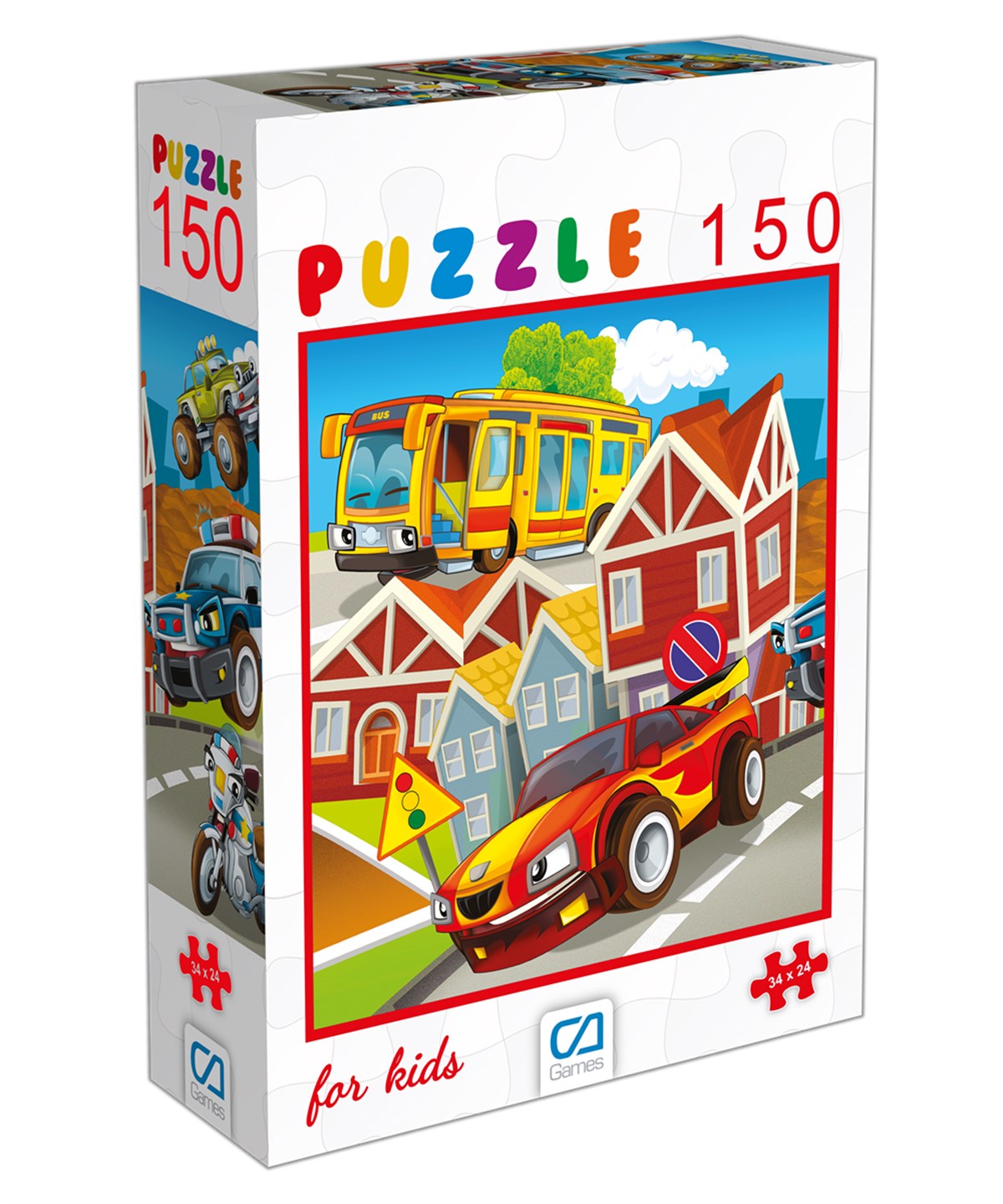Çocuk Puzzle, CA Games, CA Games 6107 Arabalar Puzzle 150 Parça