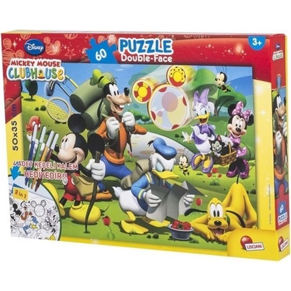 Çocuk Puzzle, Disney Planes, Disney Mickey Mouse 60 Parça Puzzle Lisciani 56637