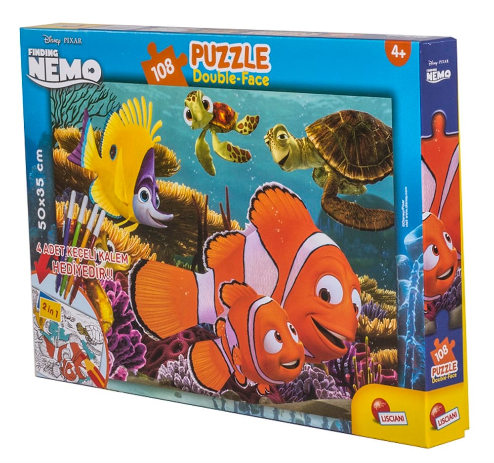 Çocuk Puzzle, Disney Planes, Disney Nemo 108 Parça Kalemli Puzzle Lisciani 56675