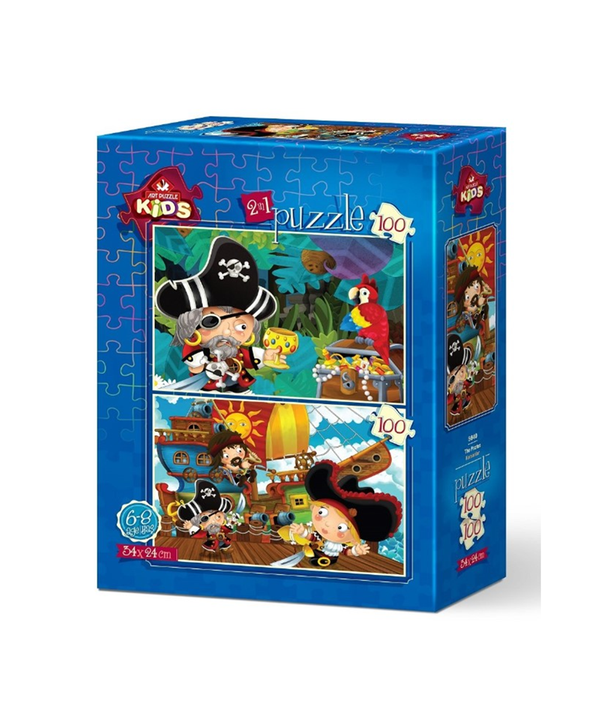 Çocuk Puzzle, ART PUZZLE, KORSANLAR - 2x100 PARÇA