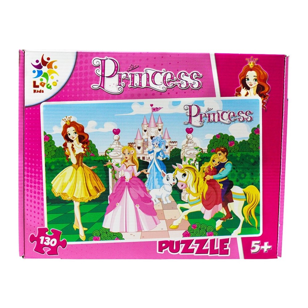 Çocuk Puzzle, Laço Kids, Prenses Puzzle 130 Parça Çocuk Yapboz