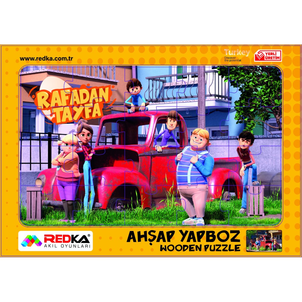 Çocuk Puzzle, Redka, Rafadan Tayfa Ahşap Puzzle 20Parça Yapboz 54463 RAY-11
