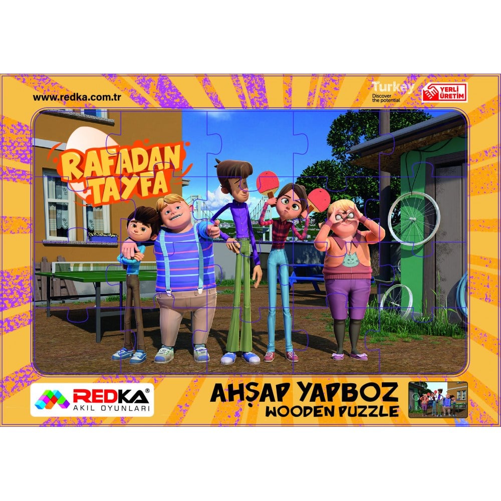 Çocuk Puzzle, Redka, Rafadan Tayfa Ahşap Puzzle 20Parça Yapboz 54463 RAY-13