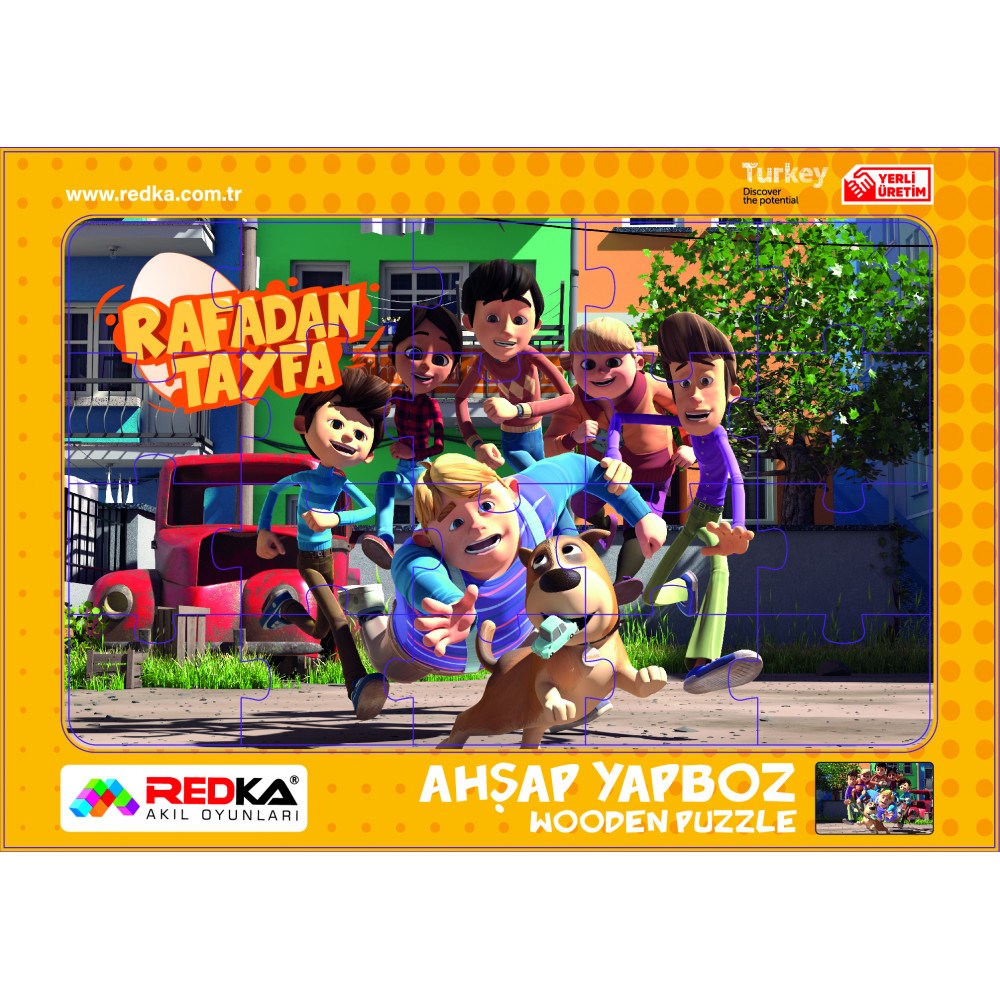 Çocuk Puzzle, Redka, Rafadan Tayfa Ahşap Puzzle 20Parça Yapboz 54463 RAY-12