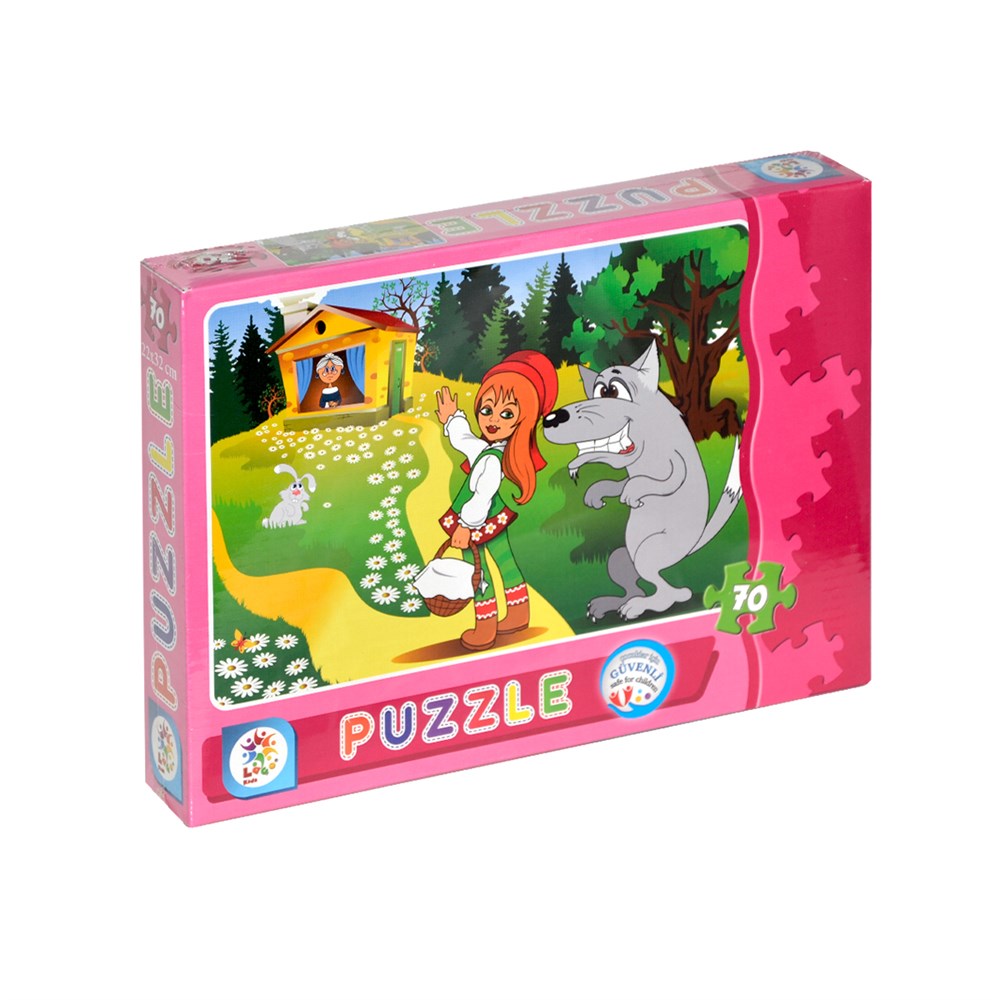 Çocuk Puzzle, Laço Kids, Şapkalı Kız 70 Parça Çocuk Yapboz LC7144