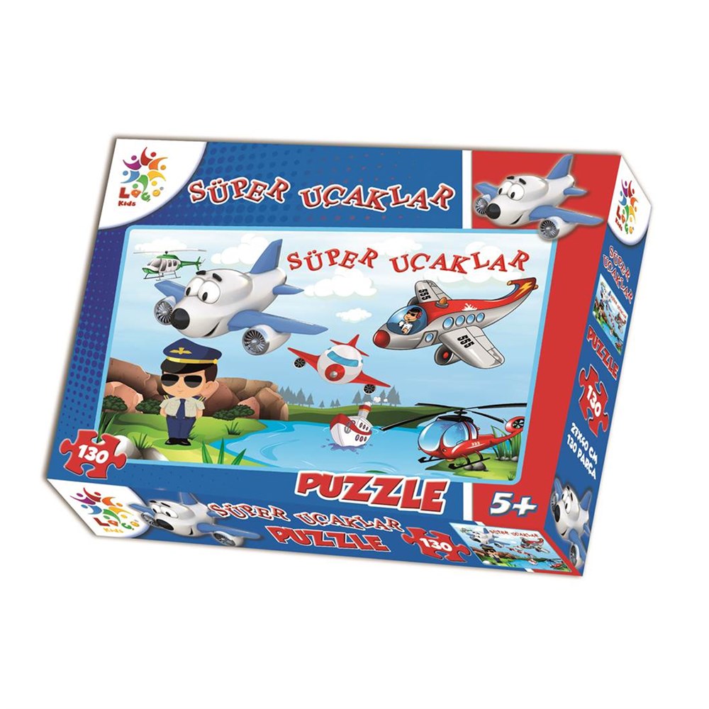 Çocuk Puzzle, Laço Kids, Süper Uçaklar 130 Parça Çocuk Yapboz LC13007