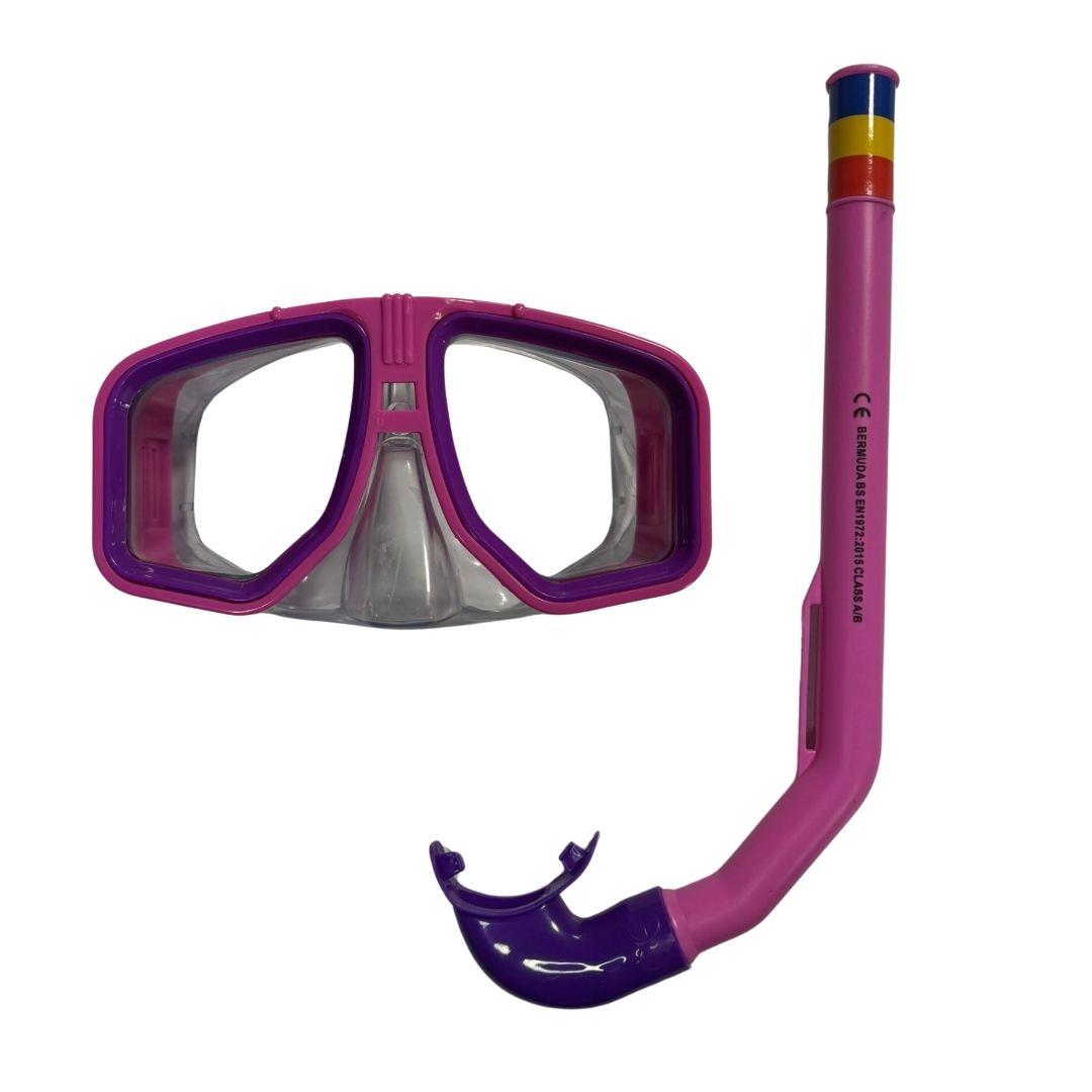 Deniz ve Havuz Ürünleri, OSMAN KIZILKAYA, Bermuda Pvc Maske Snorkel Set AK405 Pembe
