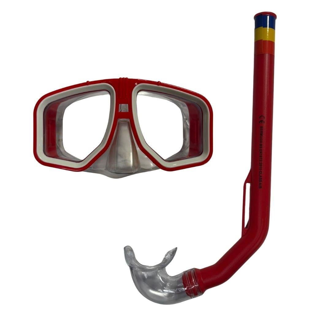 Deniz ve Havuz Ürünleri, OSMAN KIZILKAYA, Bermuda Pvc Maske Snorkel Set AK405 Kımızı
