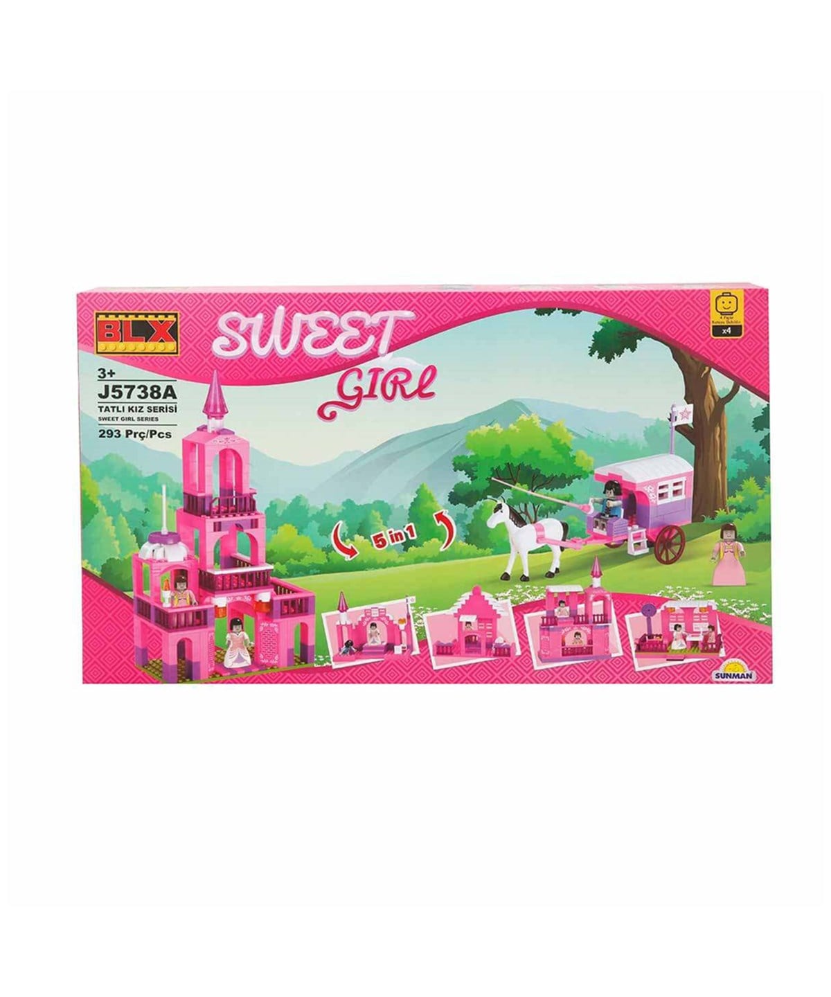 Diğer Lego Setleri, Sunman, BLX J5738A Sweet Girl Şato ve Villa 21243 Şato Modeli