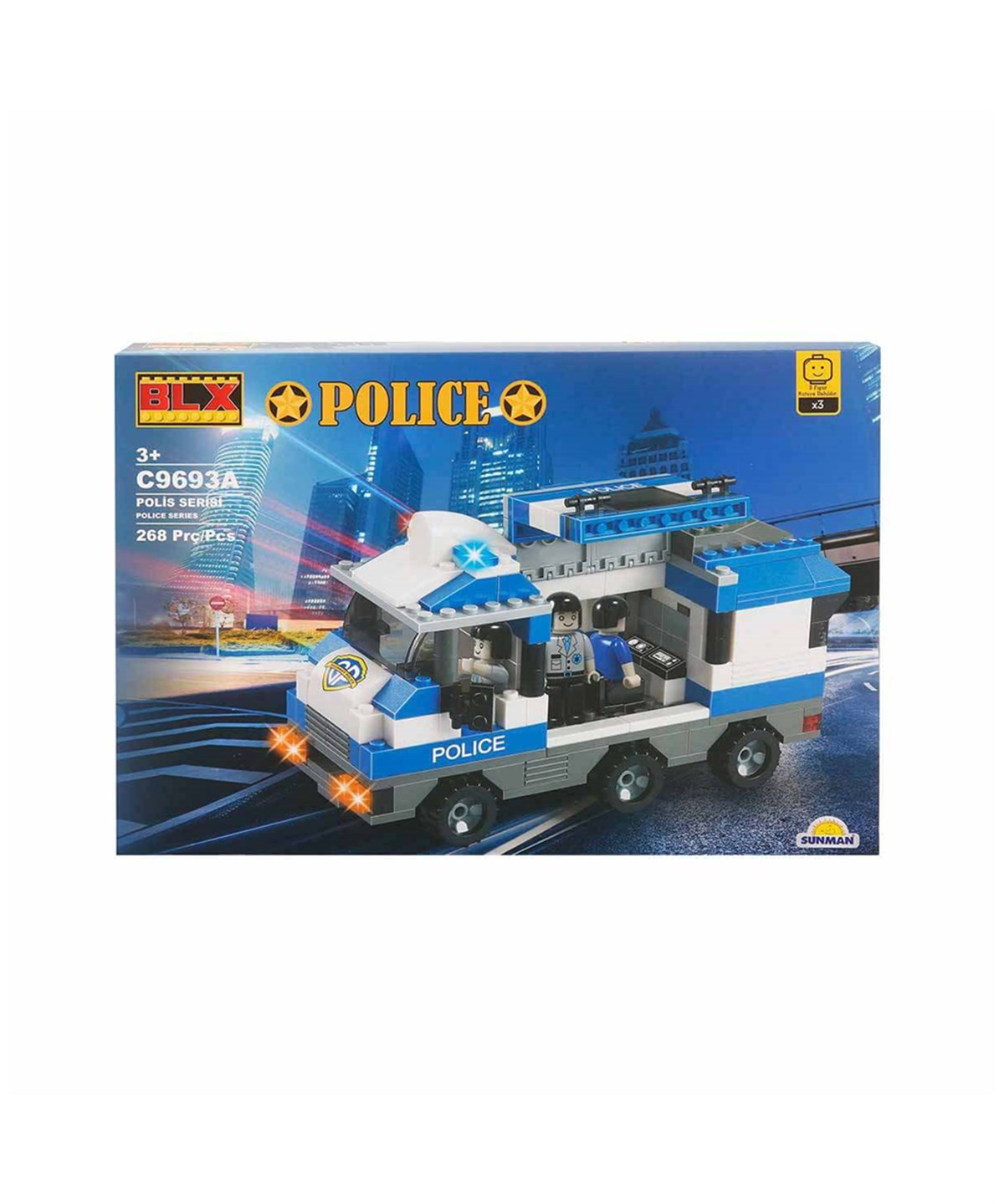 Diğer Lego Setleri, Sunman, BLX Police Polis Set C9693A 268 Parça Lego Seti
