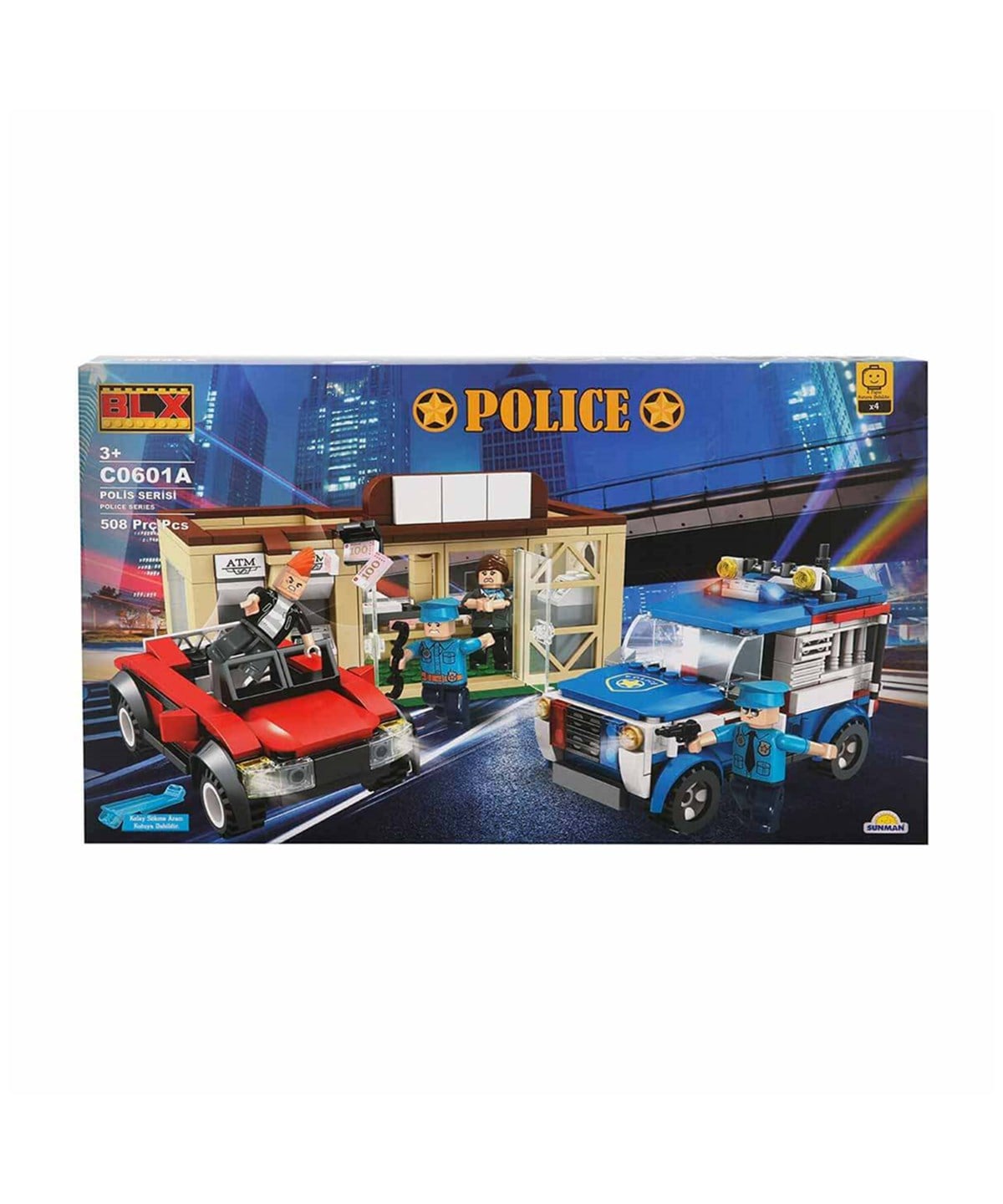 Diğer Lego Setleri, Sunman, BLX Police Polis Serisi C0601 508 Parça Lego Seti