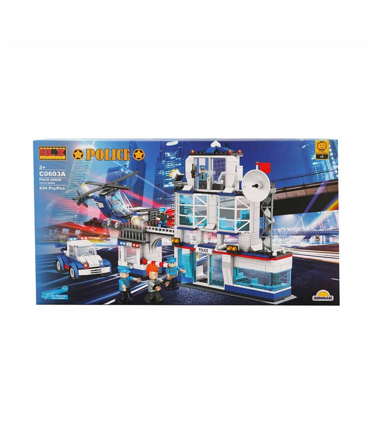 Diğer Lego Setleri, Sunman, BLX Police Polis Serisi C0603 624 Parça Lego Seti