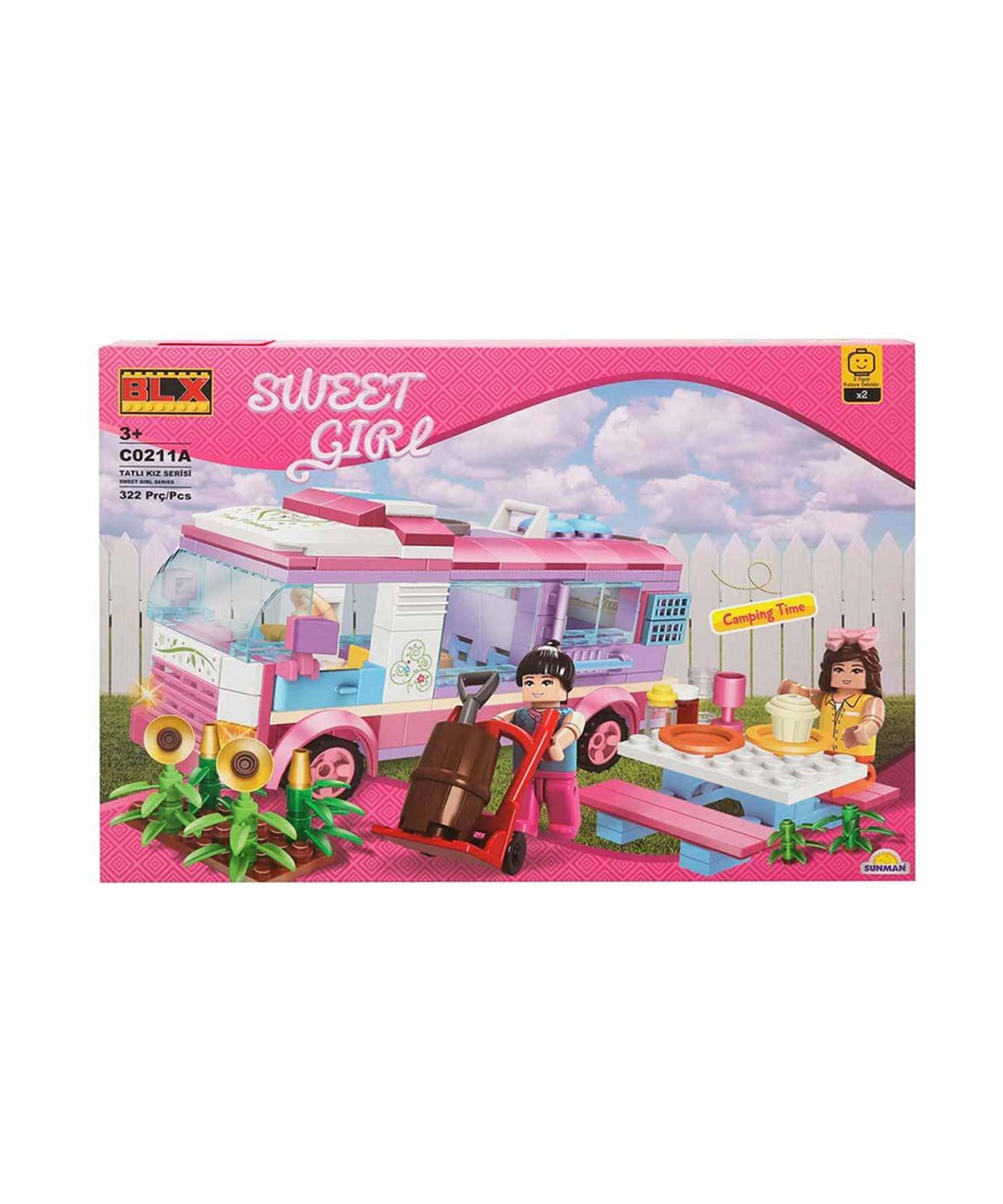 Diğer Lego Setleri, Sunman, BLX Sweet Girl Kamp Zamanı C0211 322 Parça Lego Seti