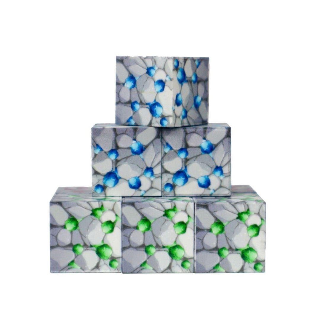 Diğer Lego Setleri, MEGA OYUNCAK, Megacraft Manyetik Bloklar 9 Parça Değerli Taş Desenli