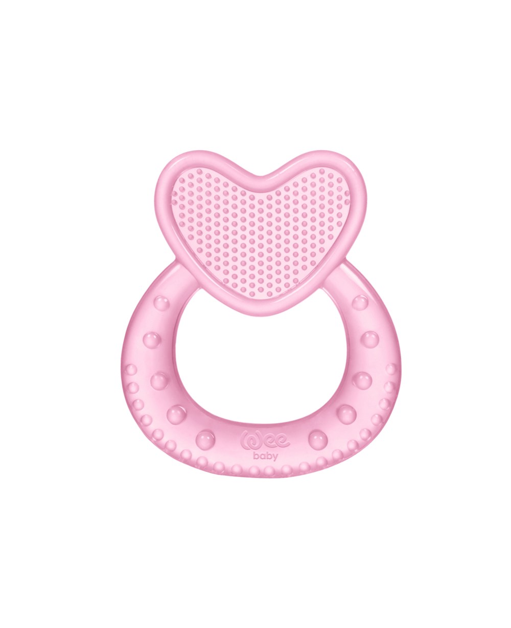 Diş Kaşıyıcı, WEE BABY, Wee Baby Kalpli Silikon Diş Kaşıyıcı 912 Pembe