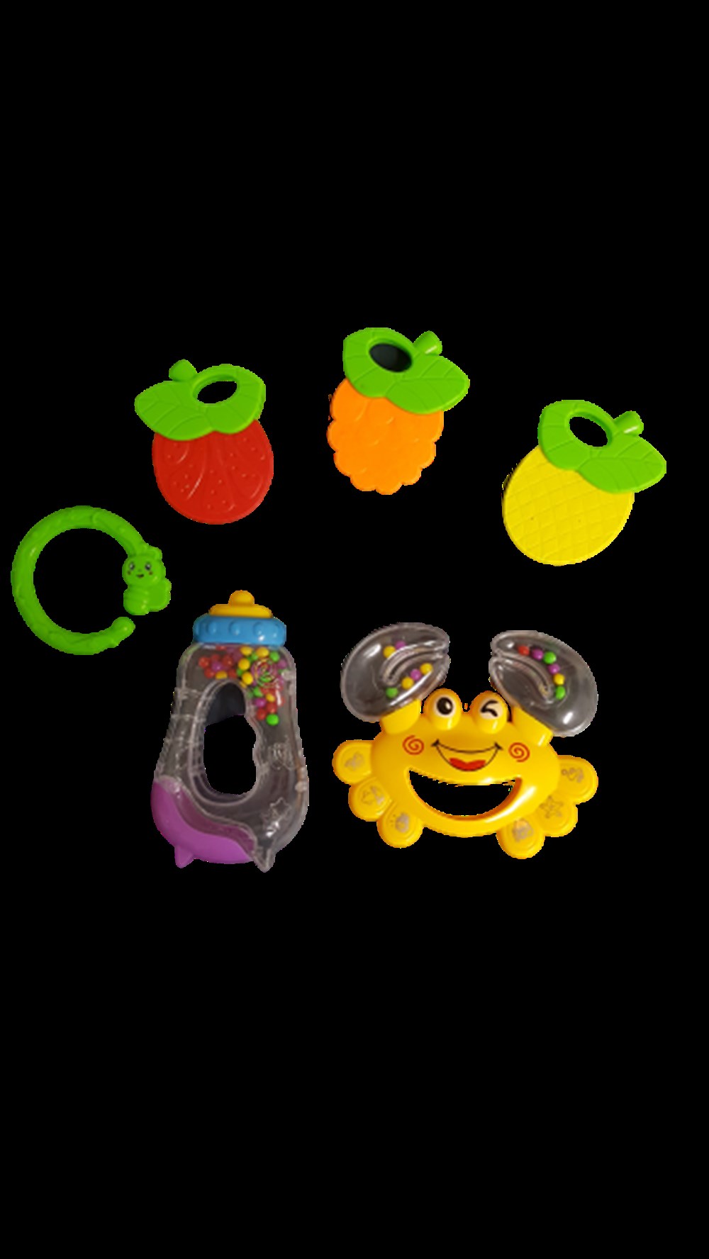 8695212365676, Dişlik ve Çıngıraklar, Gepettoys, Diş Kaşıyıcılı Çıngırak Turuncu Yengeç Çıngırak Seti 65676