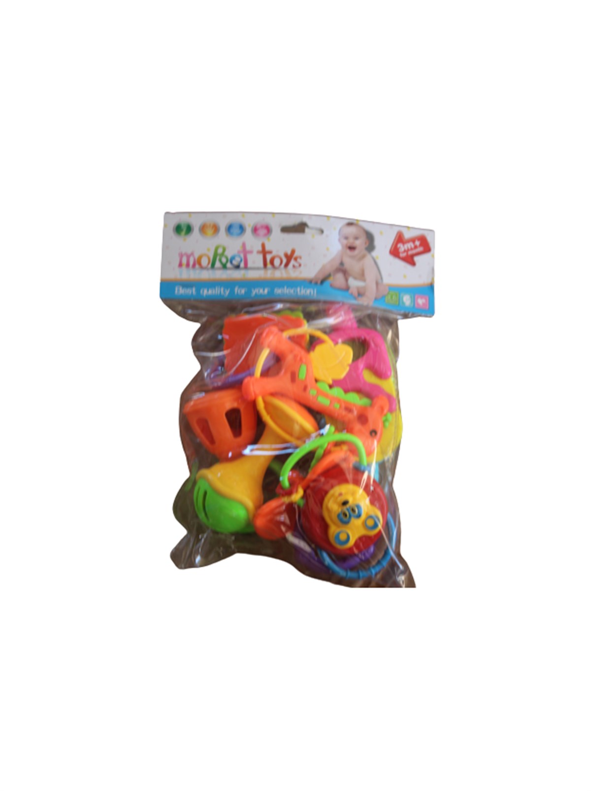 Dişlik ve Çıngıraklar, Merkez Oyuncak, Poşette 9 Parça Çıngırak Seti 23050