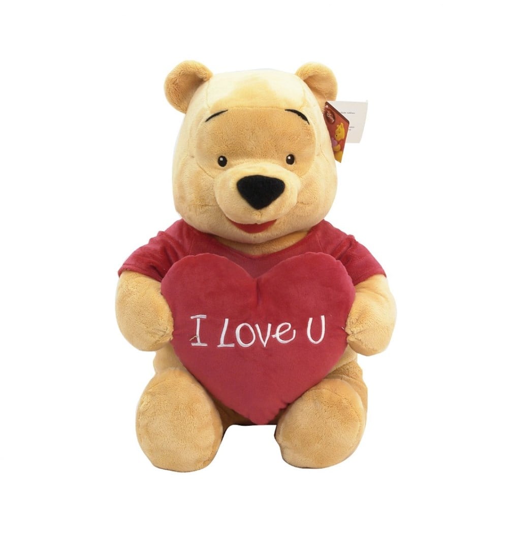 Disney Winnie The Pooh Peluş Kırmızı Kalpli Pooh 60 cm WTP