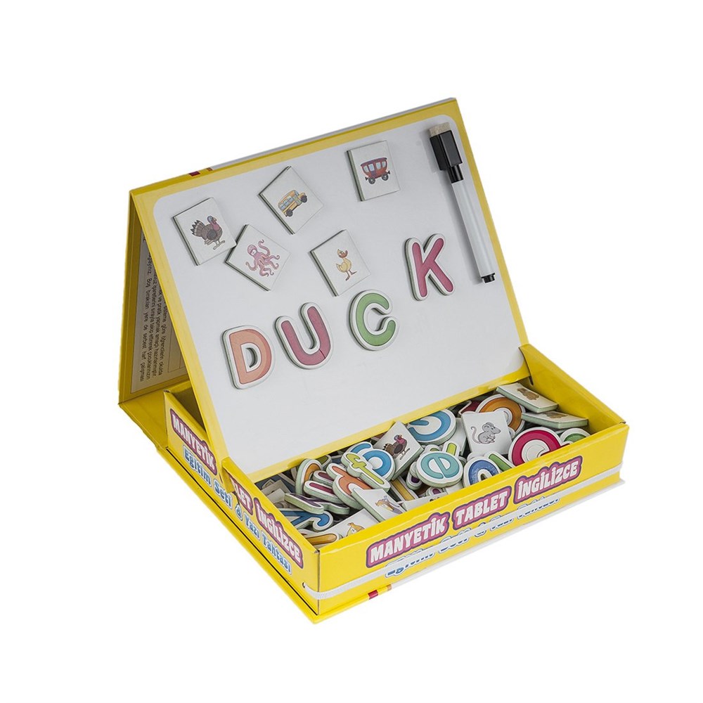 Eğitici Bebek Oyuncakları, Dıytoy, Dıytoy Manyetik Tablet İngilizce Eğitim Seti Silinebilir Yazı Tahtası