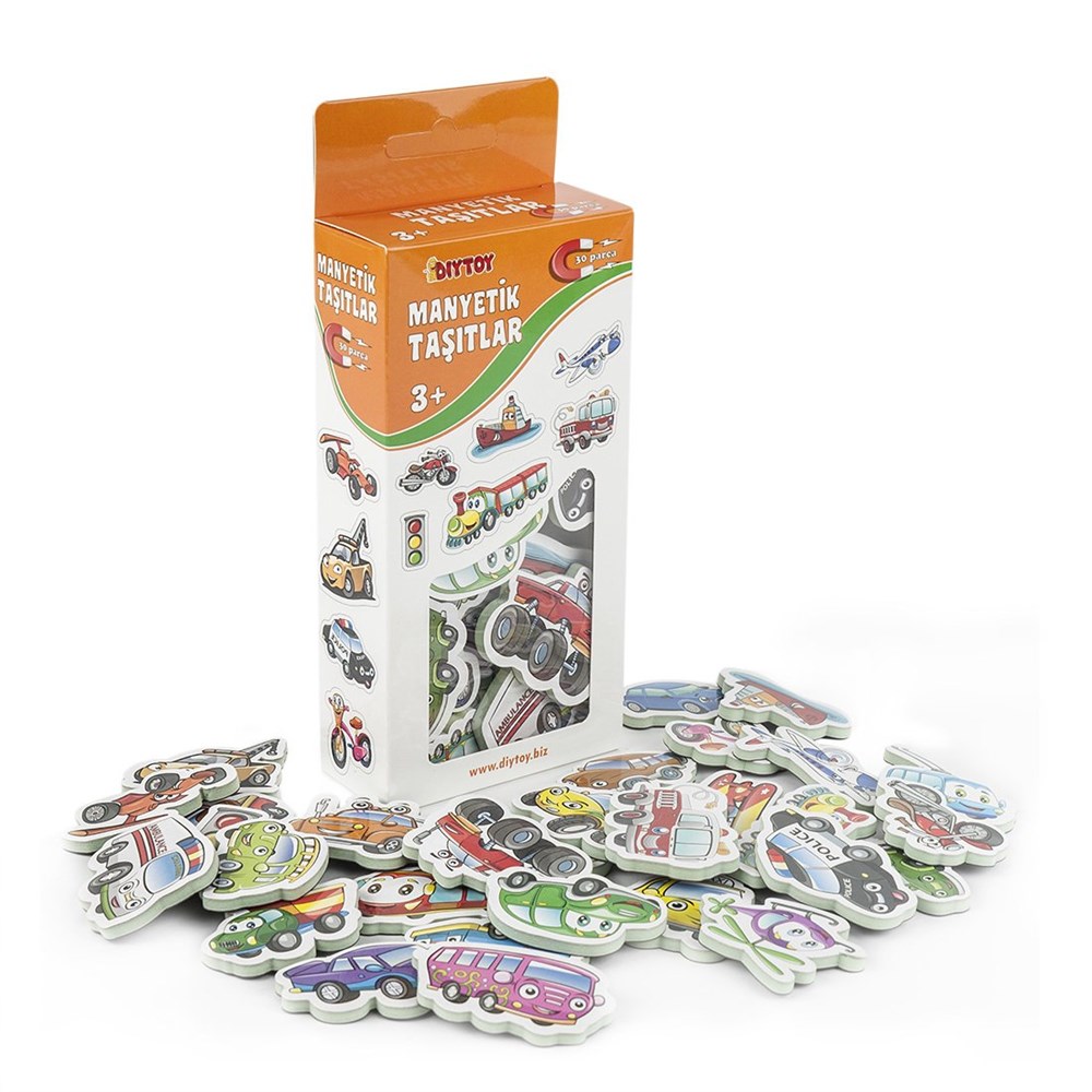 Eğitici Bebek Oyuncakları, Dıytoy, Diytoy Manyetik Taşıtlar 30 Parça