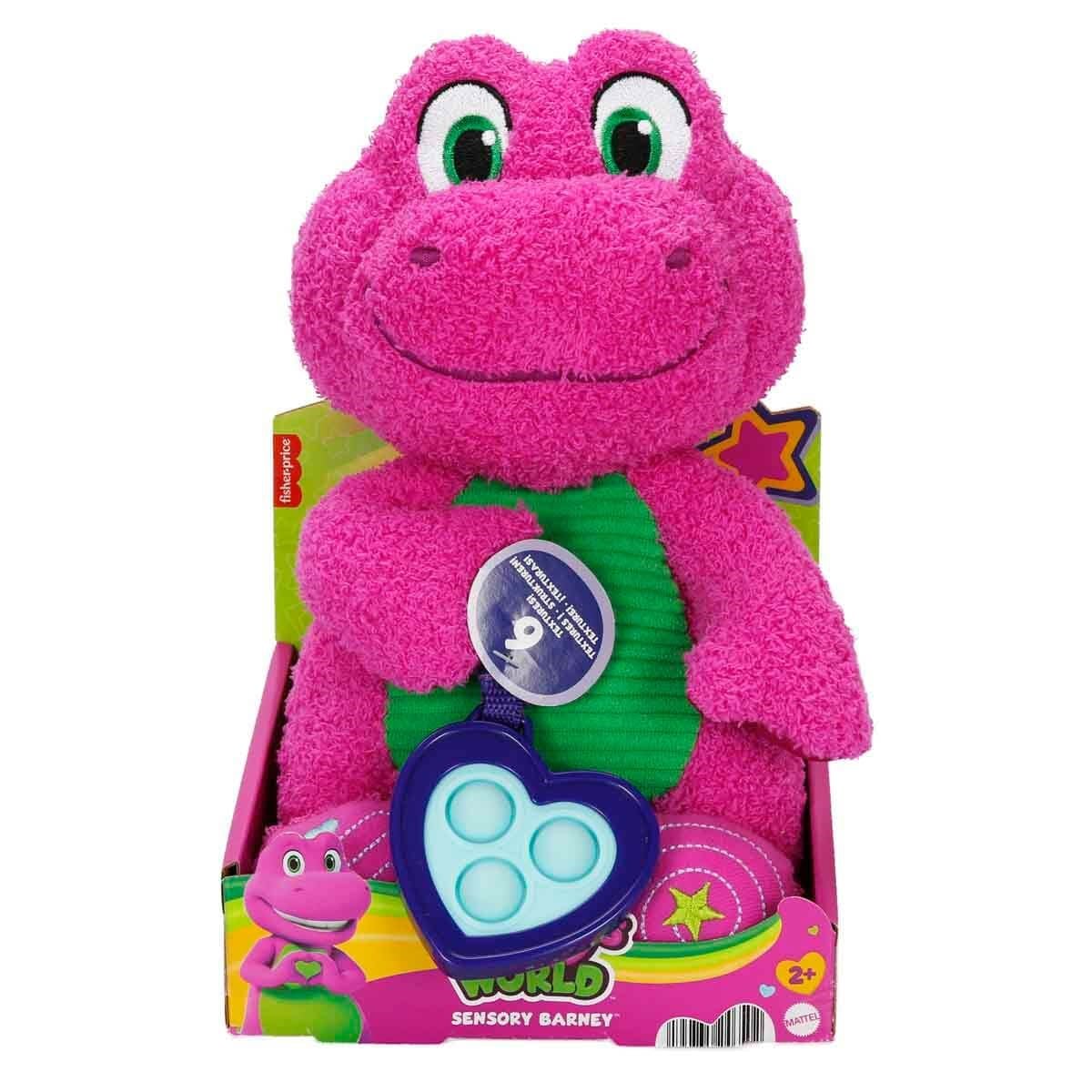Eğitici Bebek Oyuncakları, Fisher Price, Fisher Price Barney Duyusal Peluş 32 cm HYG89
