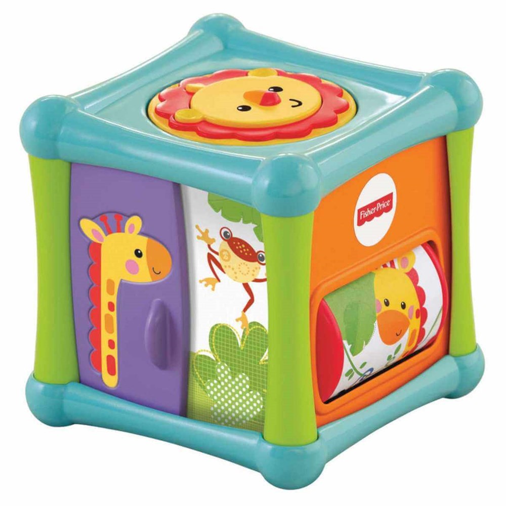 Eğitici Bebek Oyuncakları, Fisher Price, Fisher Price Sevimli Hayvanlar Aktivite Küpü BFH80