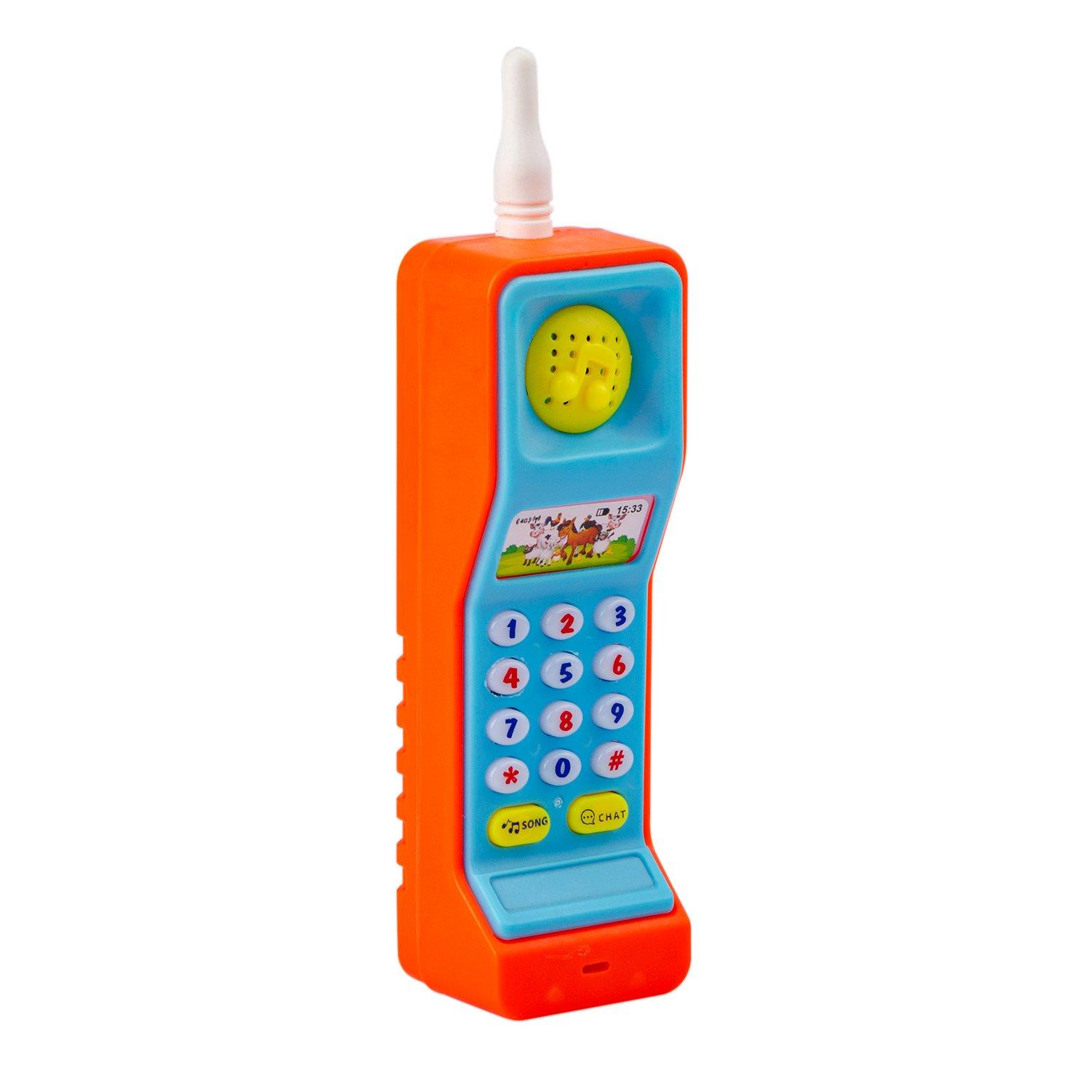 Eğitici Bebek Oyuncakları, KAYYUM OYUNCAK, Kayyum My Funny Sesli Işıklı Eğitici Telefon 00474 Turuncu