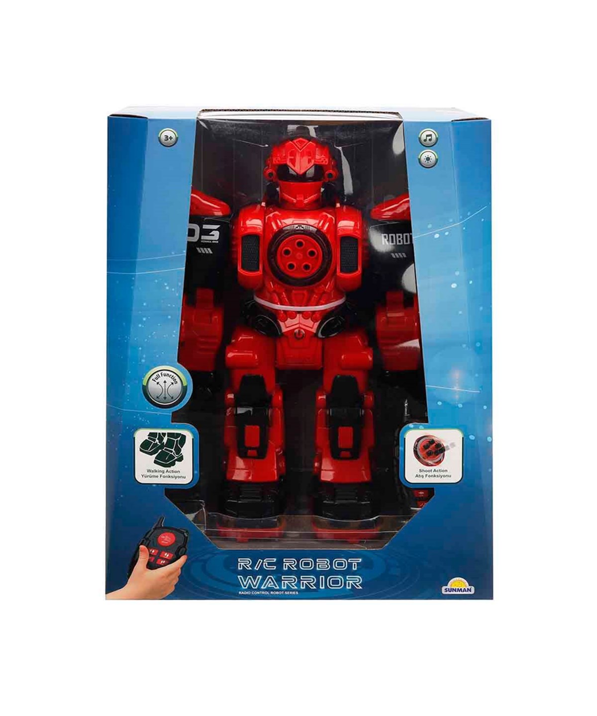 Eğitici Robotlar, Sunman, Sunman Planet Warrior Sesli ve Işıklı Robot 34 cm