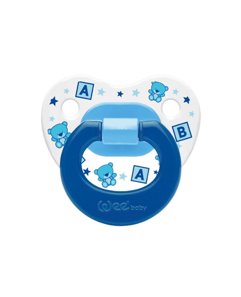 Emzik, WEE BABY, Wee Baby Desenli Damaklı Emzik No:2 6-18ay 834 Mavi