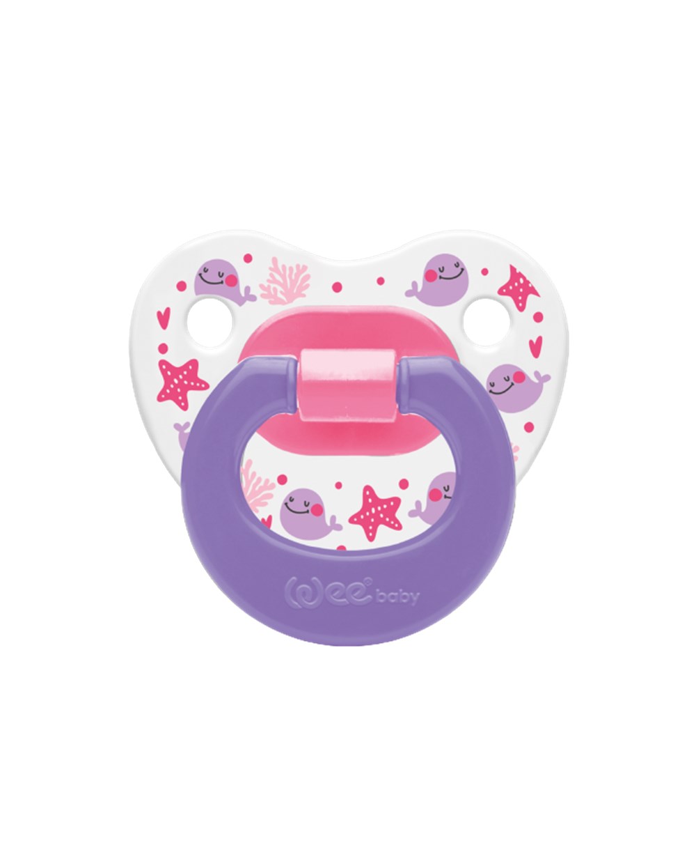 Emzik, WEE BABY, Wee Baby Desenli Damaklı Emzik No:3 18+Ay 835 Mor