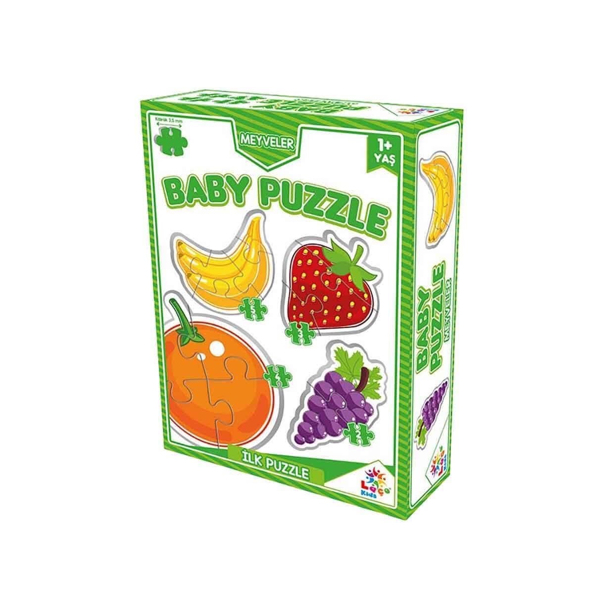 Eşleştirme Oyunları, Laço Kids, Laço Kids Baby Bebek Puzzle Meyveler Seti 4'lü LC7227