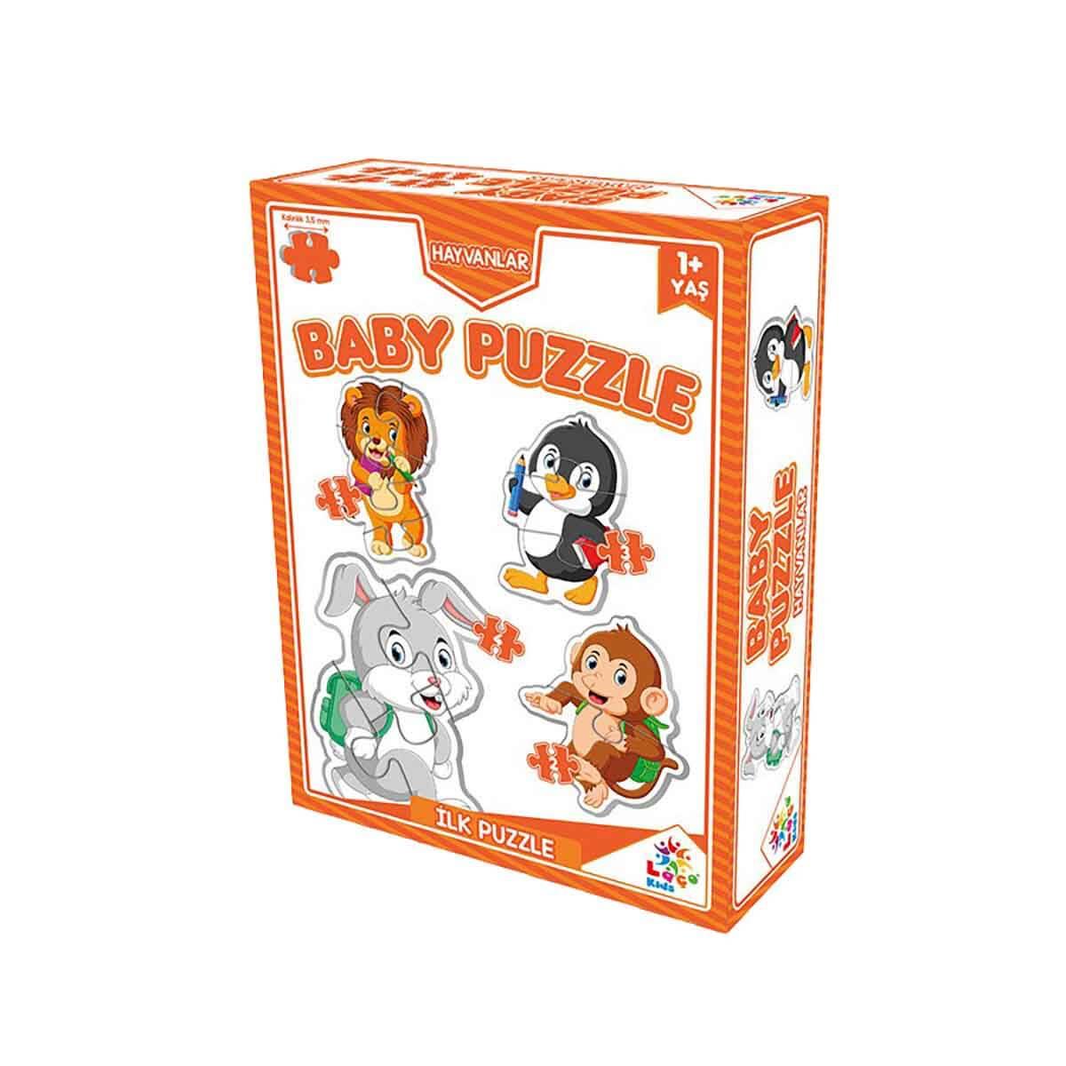 Eşleştirme Oyunları, Laço Kids, Laço Kids Baby Bebek Puzzle Hayvanlar Seti 4'lü LC7225