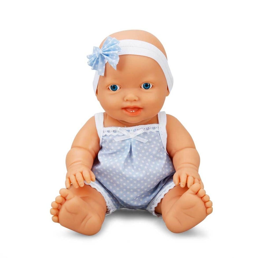 Et Bebekler, Sunman, Ada Bebek 23 cm 20085 Mavi Kurdele Puantiyeli