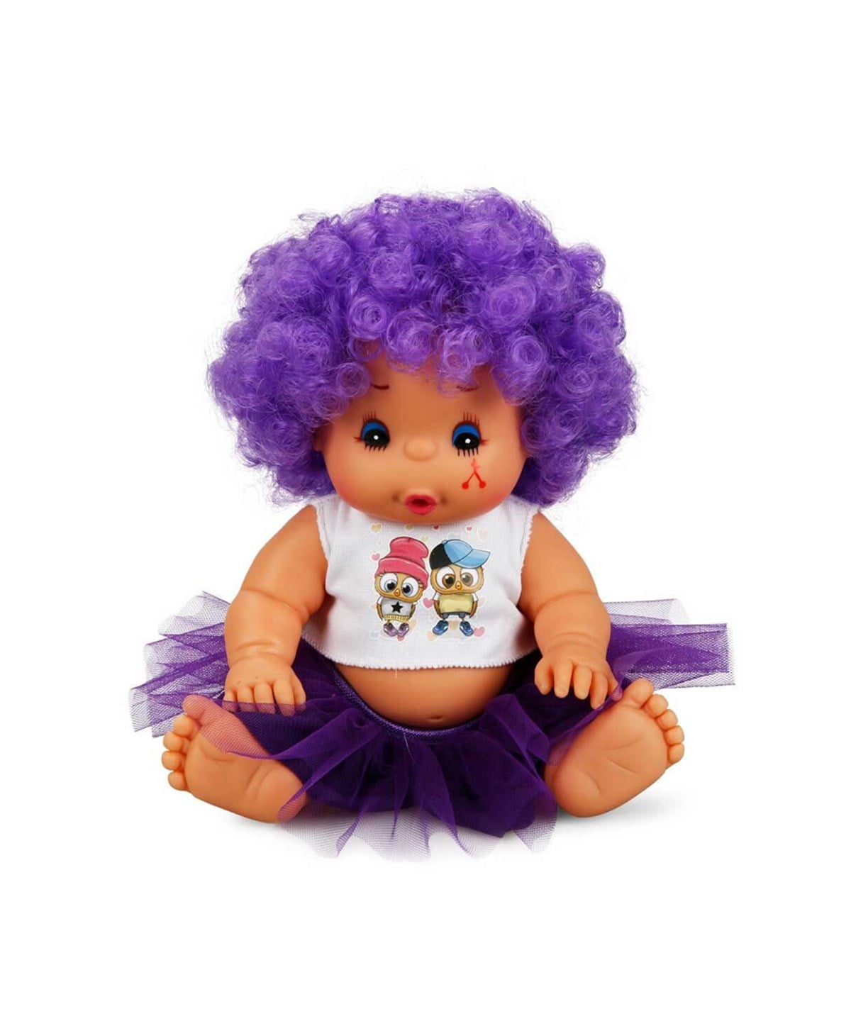 Et Bebekler, Sunman, Afro Bebek Kıvırcık Saçlı 23 cm 23488 Mor