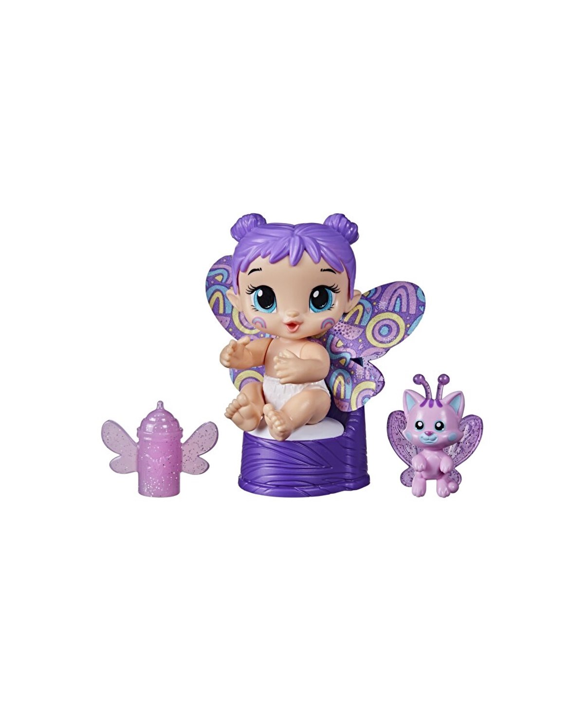 Et Bebekler, Baby Alive, Baby Alive Glopixies Minik Peri Bebek Plum Rainbow F2596 F2437