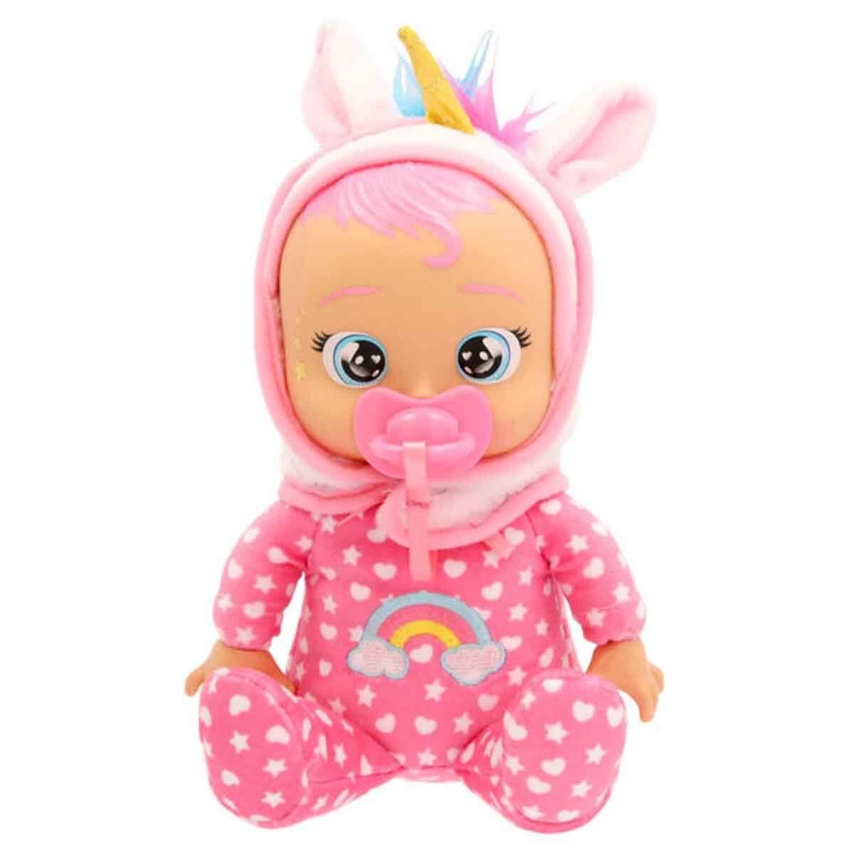 Et Bebekler, CRY BABIES, Cry Babies Ağlayan Yumuş Newborn Bebek CYB68000 Koyu Pembe Pijamalı Dreamy