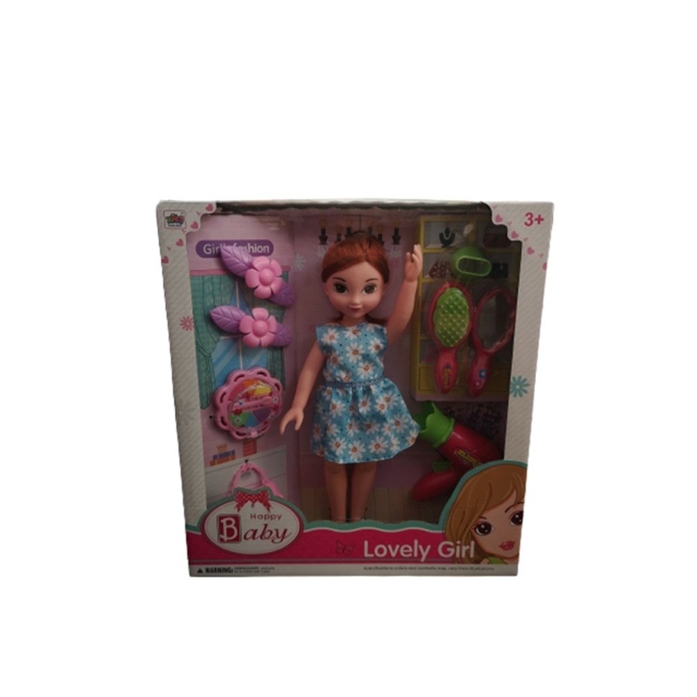 Et Bebekler, Merkez Oyuncak, Lovely Girl Güzellik Aksesuarlı ve Makyaj Malzemeleri Oyun Seti 55919 Esmer