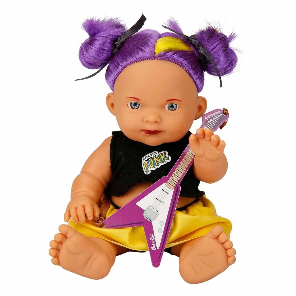 Et Bebekler, Sunman, Punk Nil Bebek 23 cm 23495 Mor İki Topuz Saçlı