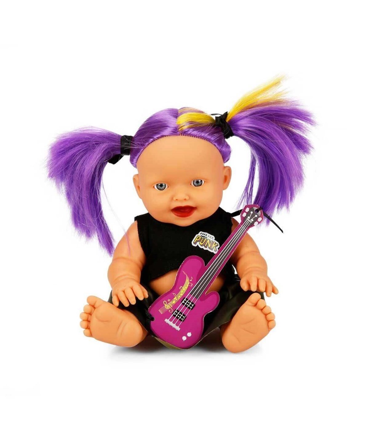 Et Bebekler, Sunman, Punk Nil Bebek 23 cm 23495 Mor İki Kulak Saçlı