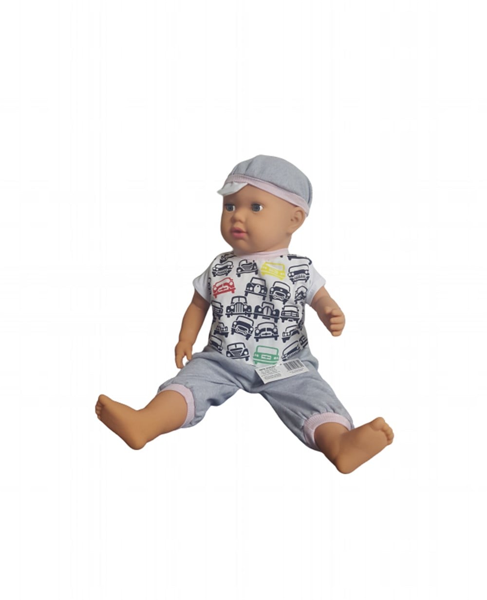 8698613050851, Et Bebekler, Gamze Oyuncak, Türkçe Konuşan Tombul Kel Bebek Büyük Boy 60 Cm Araba Desenli 50851