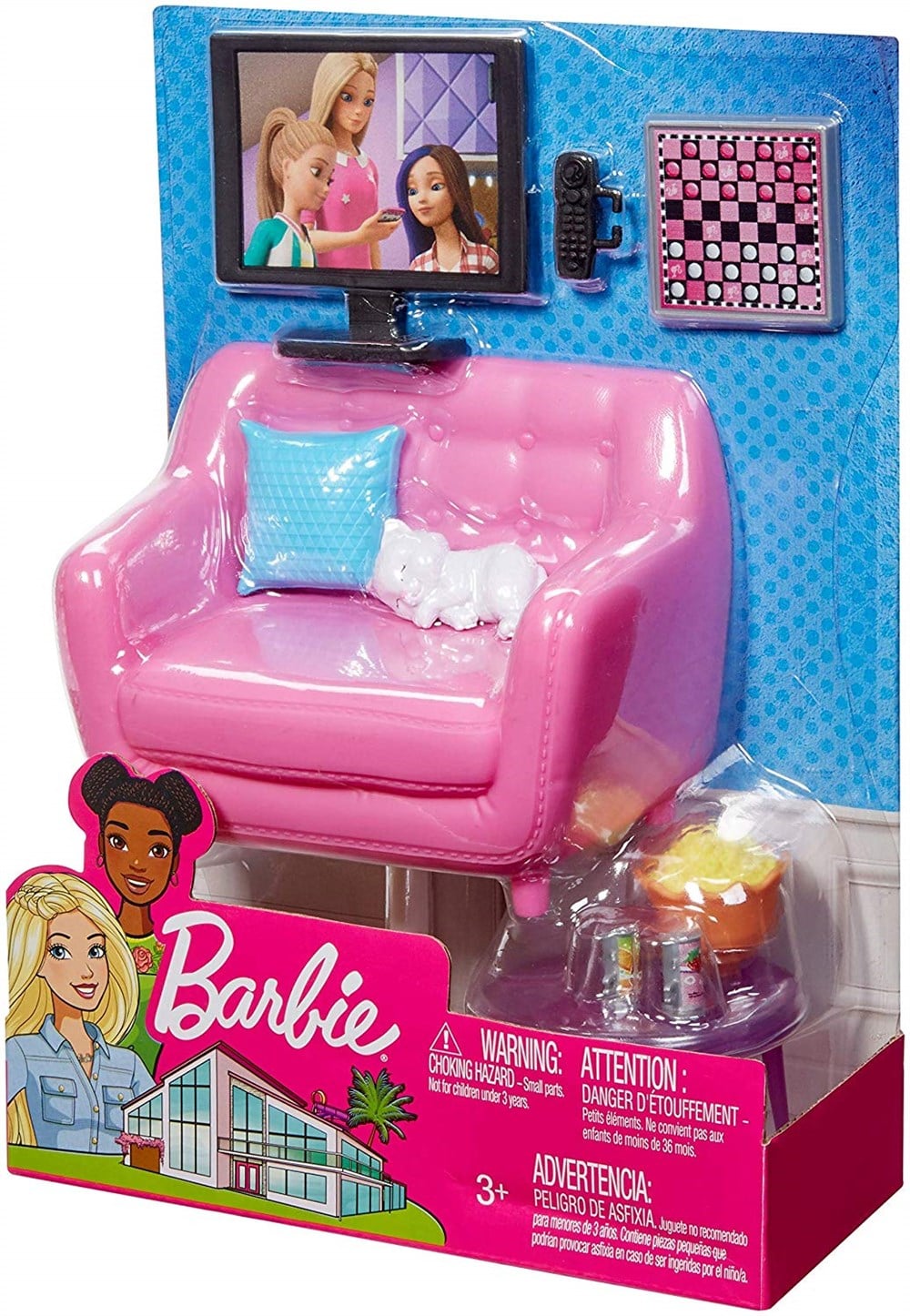Evcilik Aksesuarları, Barbie, Barbie Bebek'in Ev İçi Dekorasyon Aksesuarları FXG33 FXG36 - Koltuk