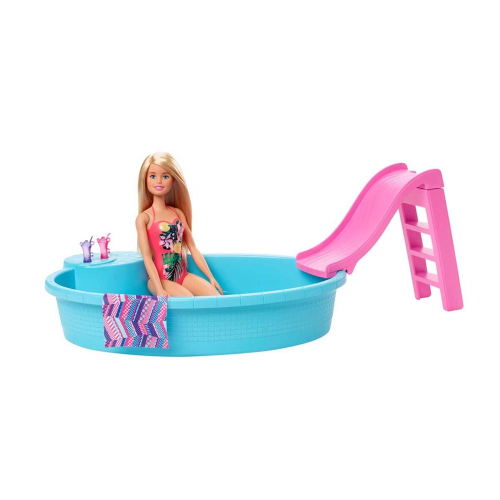 Evcilik Aksesuarları, Barbie, Barbie ve Eğlenceli Havuzu GHL91