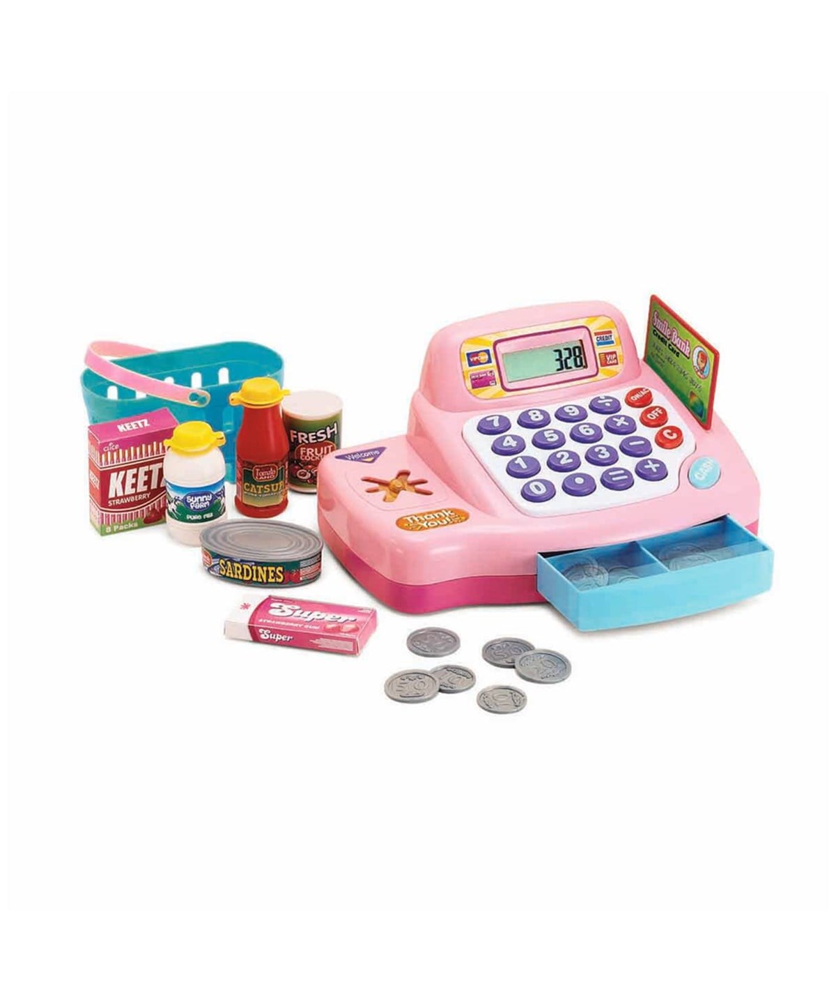 Evcilik Aksesuarları, Sunman, Keenway Sesli Market Kasa Seti - Pilli S00030262