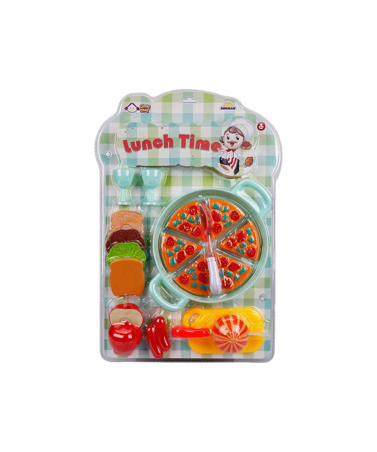 Evcilik Aksesuarları, Sunman, Little Chef Fast Food Seti 27462 Pizza