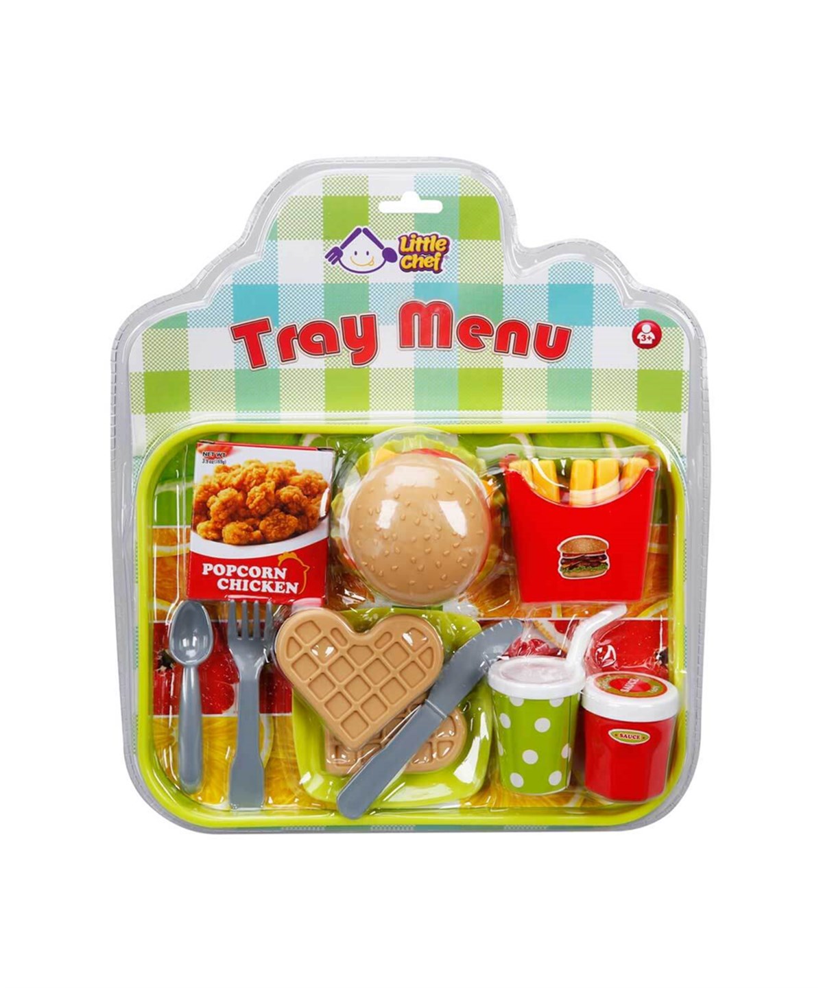 Evcilik Aksesuarları, Sunman, Little Chef Tepsili Yiyecek Oyun Seti 19719 Hamburger