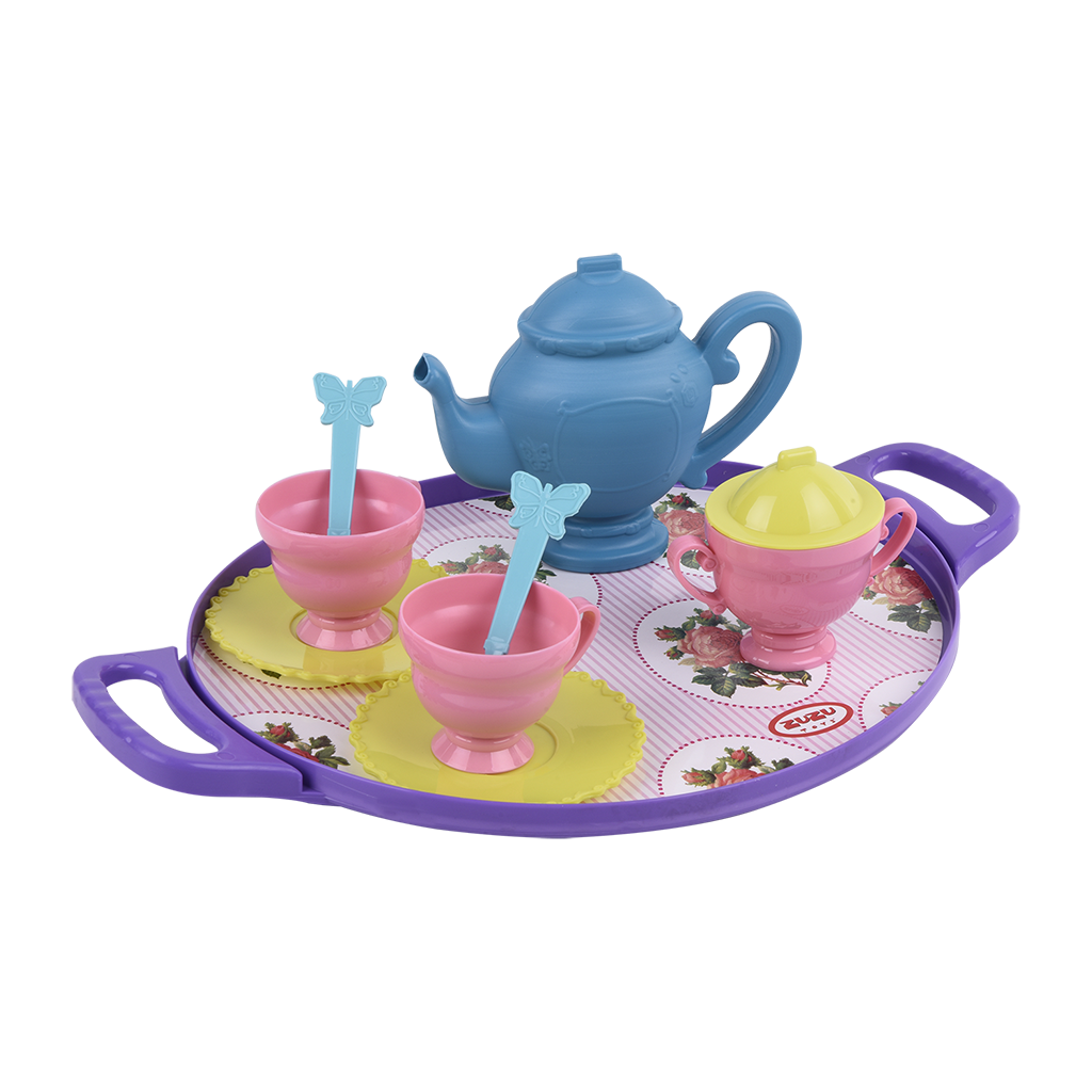 Evcilik Aksesuarları, ZUZU TOYS, Zuzu Toys Tepsili Çay Seti