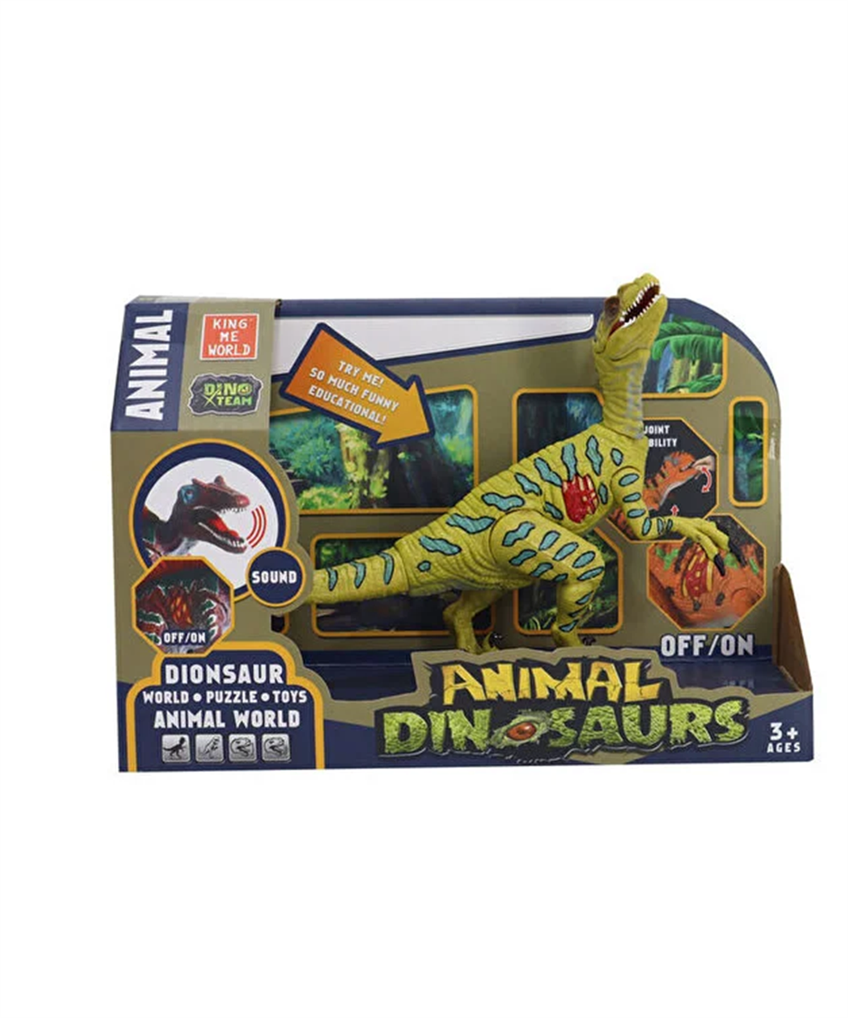 Fonksiyonel Hayvanlar, MEGA OYUNCAK, Animal Dinosaurs Serisi Sesli Işıklı Dino A-7
