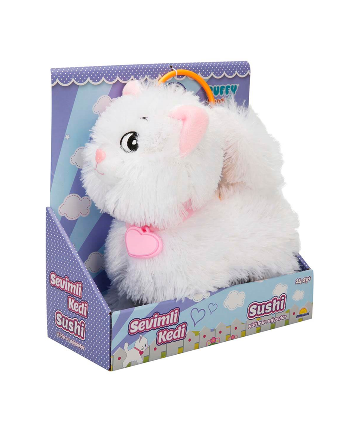 Fonksiyonel Hayvanlar, Sunman, Puffy Friends Sevimli Kedi Sushi Sesli ve Hareketli - Pilli