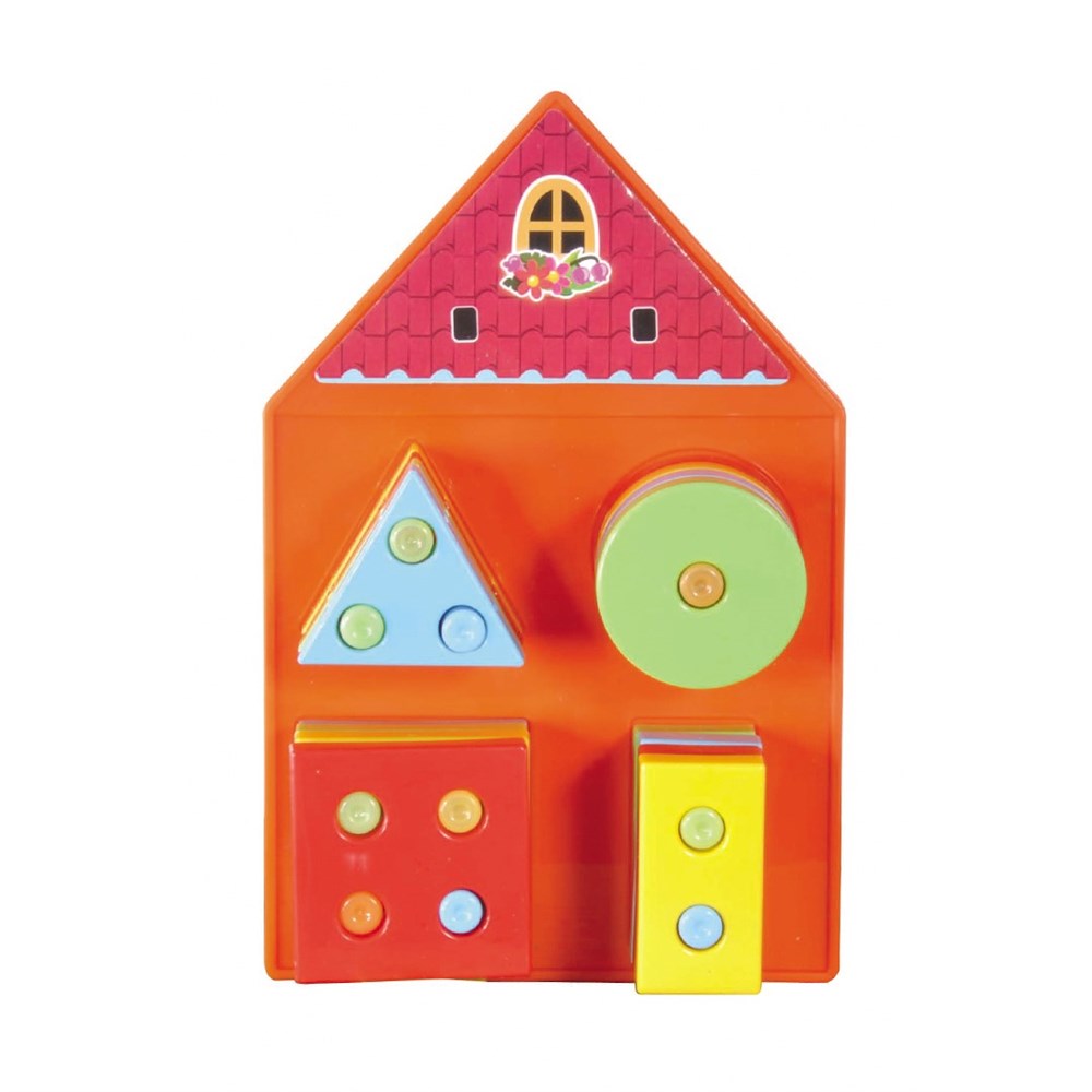 Geometrik Şekiller ve Renkler Eşleştirme Oyunu Geometrik Ev FR55825