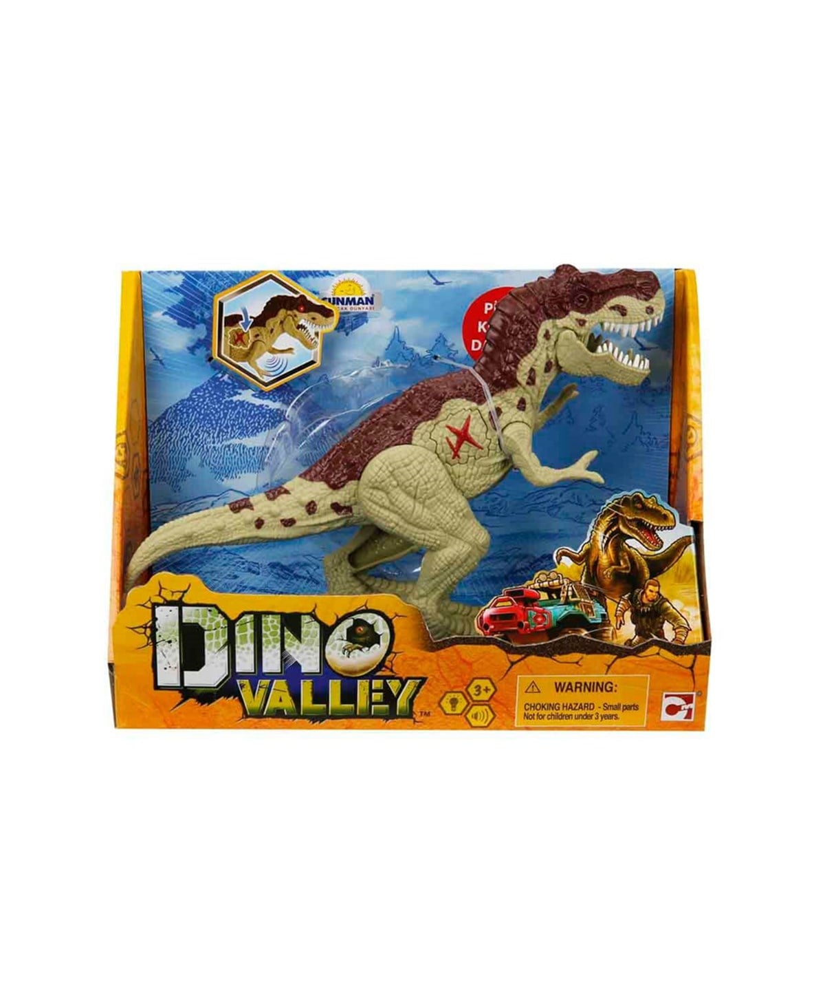 Hayvan Figürleri, Sunman, Chap Mei Sesli ve Işıklı Dino Valley Dinozor 20837 Gri Renk
